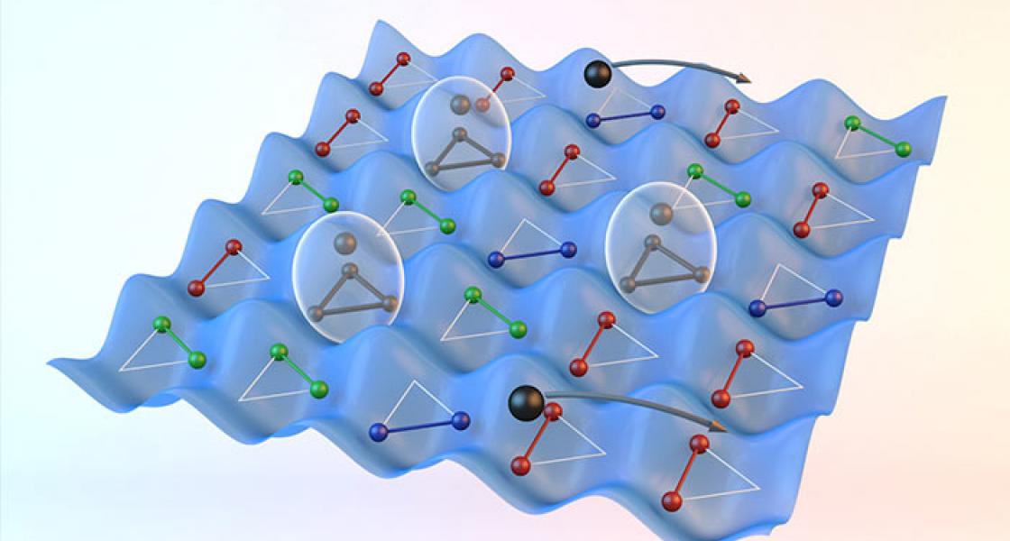 Quantum frustration caused by the entanglement in an optical lattice.