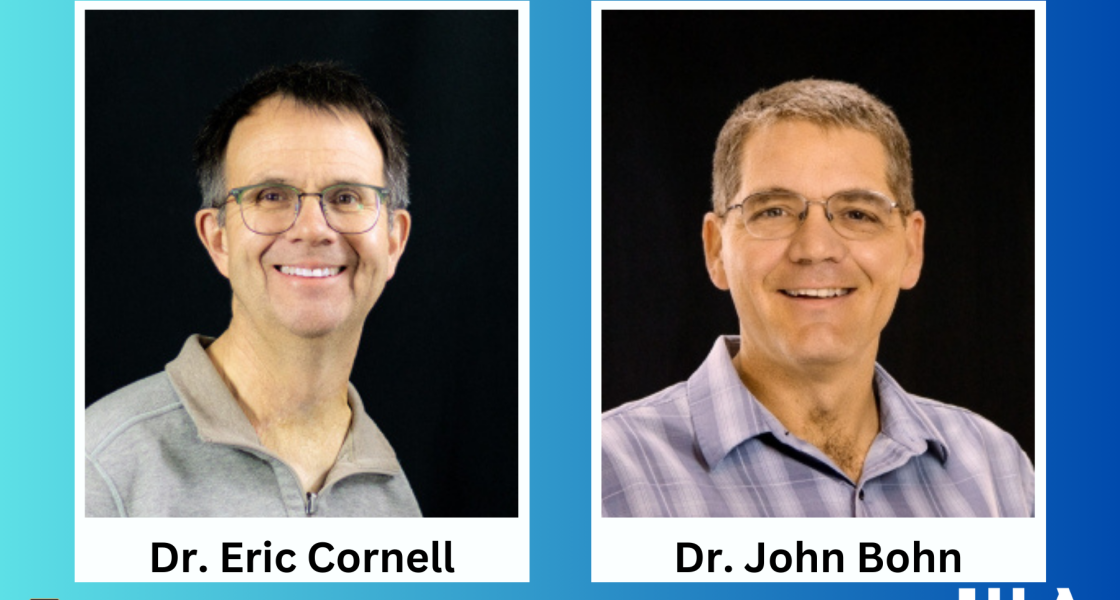 JILA and NIST Fellow Eric Cornell and JILA Fellow John Bohn, both professors of physics at CU Boulder, have been awarded 2024 Physics teaching awards 