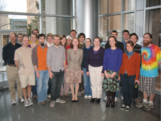 Margaret with graduate students from Chemistry at the University of Wisconsin, with Professor Gil Nathanson.