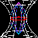 Embedding diagram of the Schwarzschild wormhole geometry, with white and black holes.