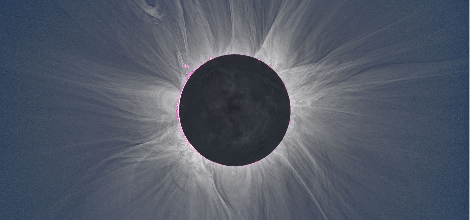 Sun during eclipse, showing corona