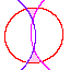 A polygon that contains two disconnected parts