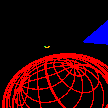 Animation of what it looks like orbiting a black hole.