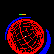 Dive movie image at the horizon, 1 Schwarzschild radius.