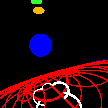 Movie image at 0.95 Schwarzschild radii.