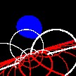 Movie image at 0.68 Schwarzschild radii.