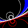Movie image at 0.01 Schwarzschild radii.