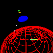 Movie image 12 degrees (or 372 degrees) after the probe is fired.