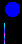 Trajectory into black hole, with blue star.
