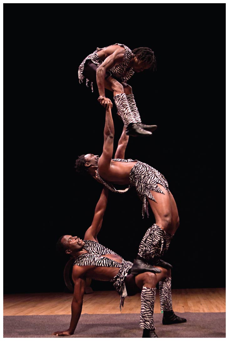 A stack of acrobats
