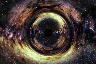 Black Hole silhouetted against the Milky Way