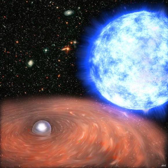 Artist's impression of the HD 49798 system