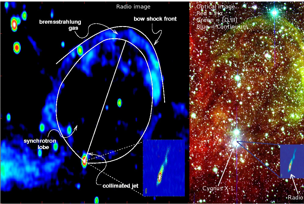 Radio image of Cyg X-1