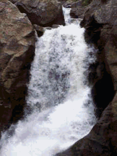Boulder falls