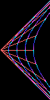 Quadrant of spacetime wheel.