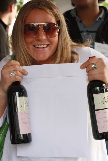 046 AnGayle Vasiliou with Old Geezer Wine