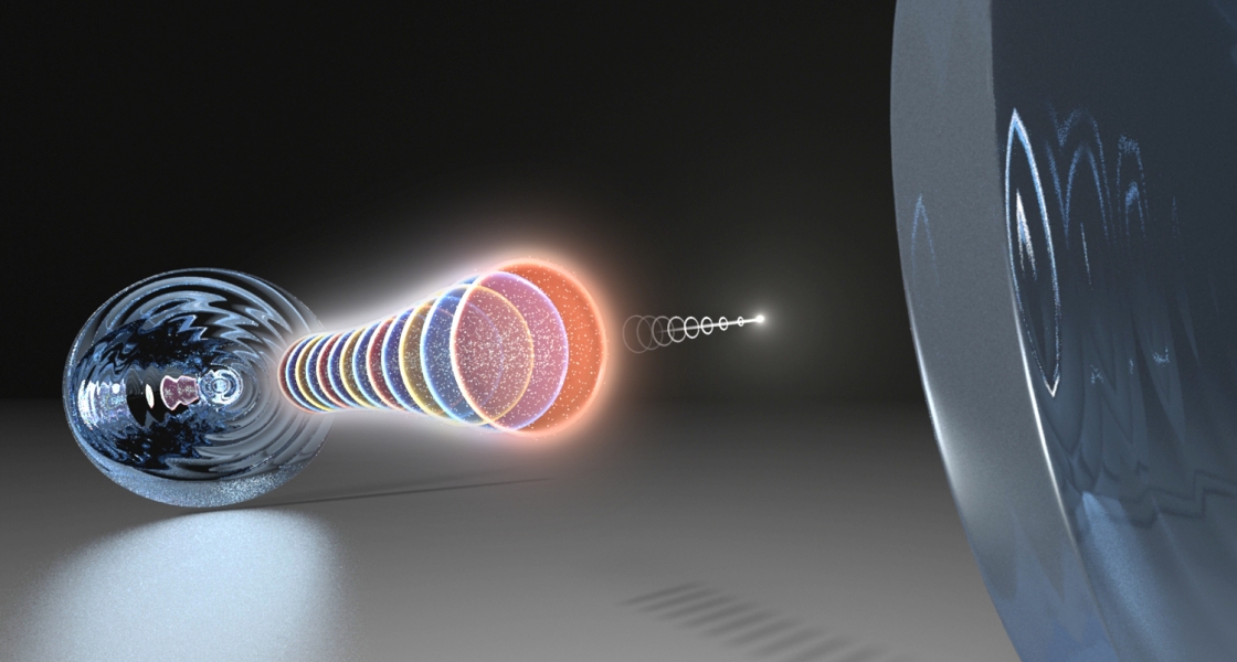 Illustration of a new superradiant laser.
