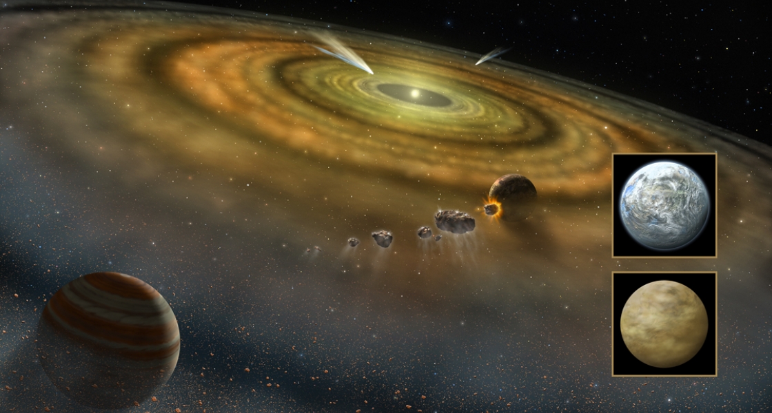 Example of the terrestrial planet formation.