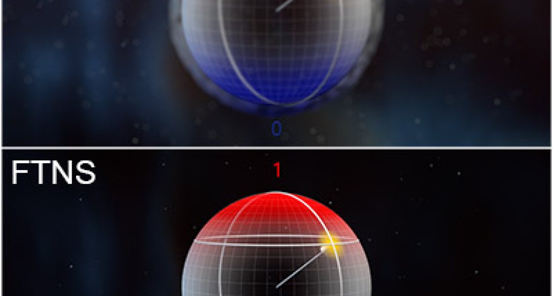 Two orbs are compared to each other, showing different areas noise affects them with colored areas.