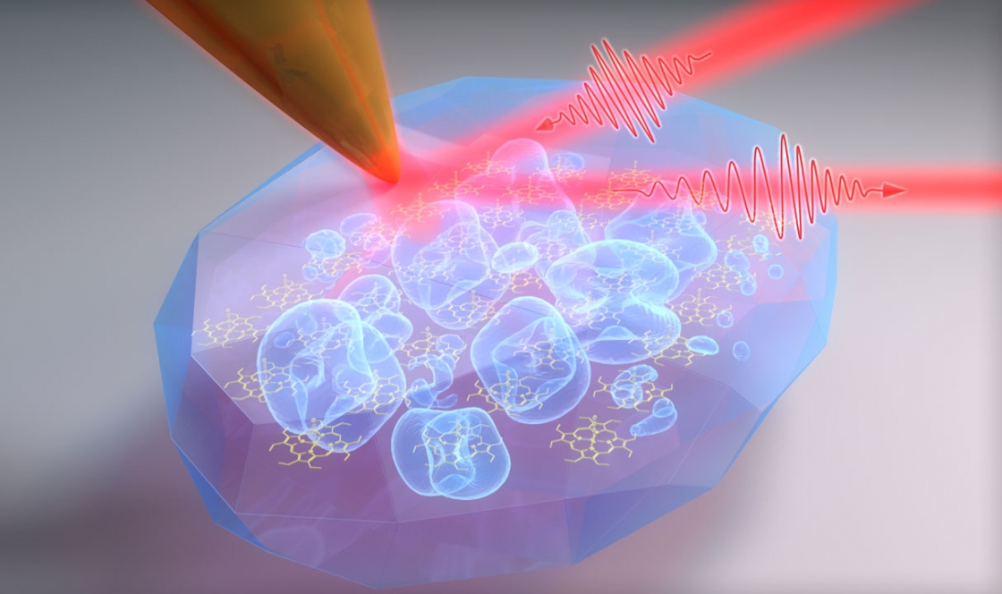 Atomic force microscopy with infrared light is able to study coupling between molecules.