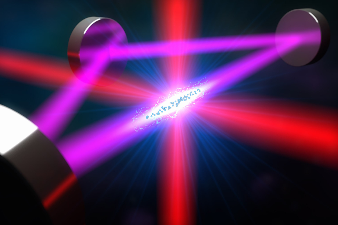 Experimental setup: continuous lasing of Strontium-88 atoms.