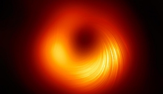 Image of the first black hole pictured 