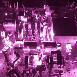 Photograph of an Infrared optical tweezers device.