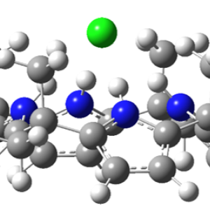 Chloride ion (green) bound to a molecular receptor