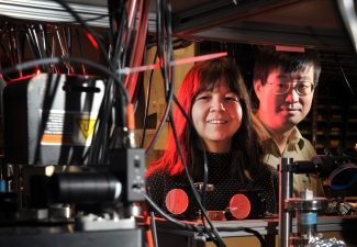 Debbie Jin & Jun Ye in the old Cold Molecule lab in 2010.