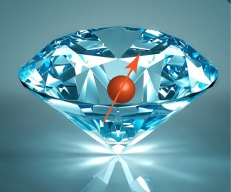 Illustration of a diamond color center.