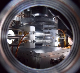 picture of the linear Paul ion trap used in our experiments
