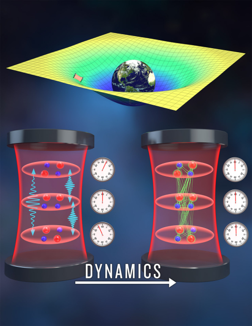 Exploring GR effects in a many-body optical lattice clock
