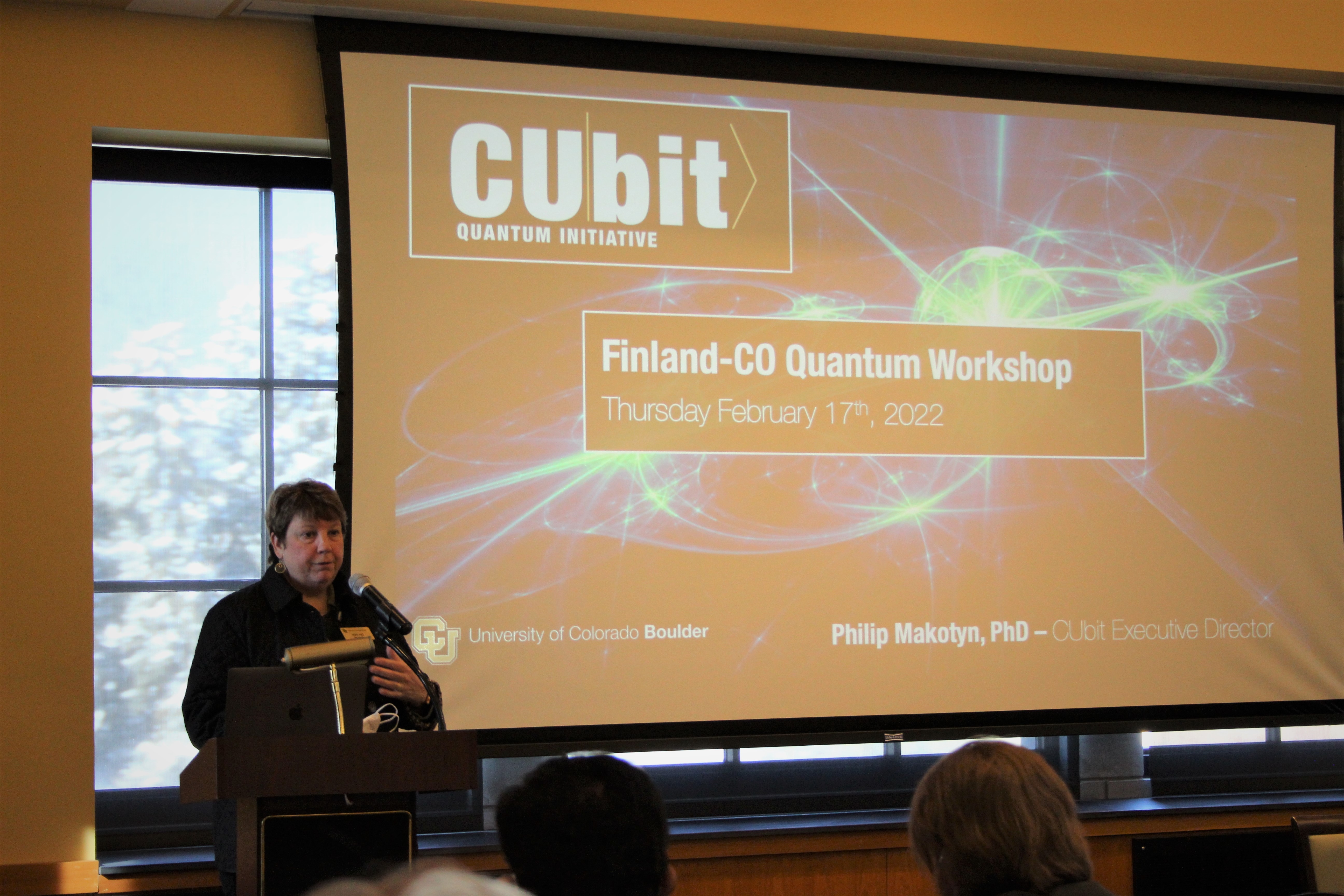 Terri Fiez, CU Boulder vice chancellor for research and innovation speaks at the workshop