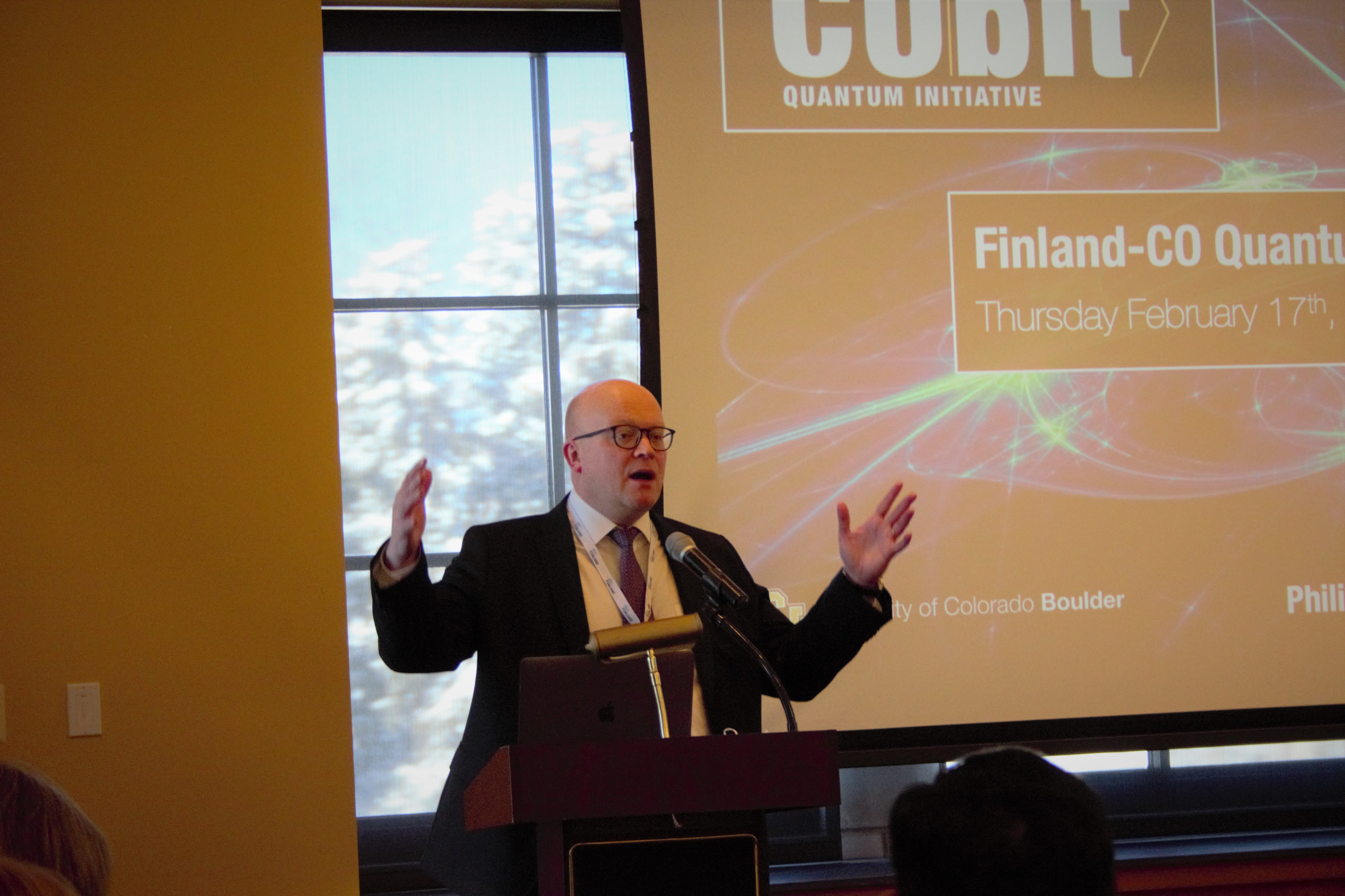 Finland Ambassador to the U.S., Mikko Hautala speaks at the conference