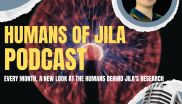 Podcast cover art for the Humans of JILA podcast episode on the Keck Lab