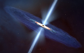 Artist render of a black hole surrounded by a highly magnetized thin disk.