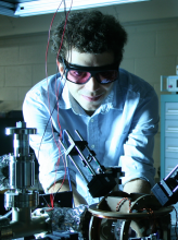Adam Kaufman in lab.