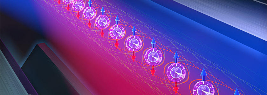 Higher accuracy atomic clocks, such as the “tweezer clock” depicted here, could result from linking or “entangling” atoms in a new way through a method known as “spin squeezing,” in which one property of an atom is measured more precisely than is usually allowed in quantum mechanics by decreasing the precision in which a complementary property is measured.