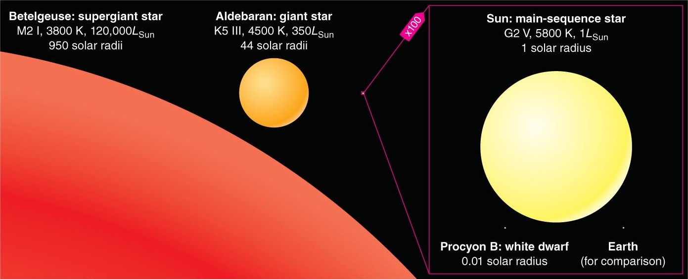 Sizes of giant stars