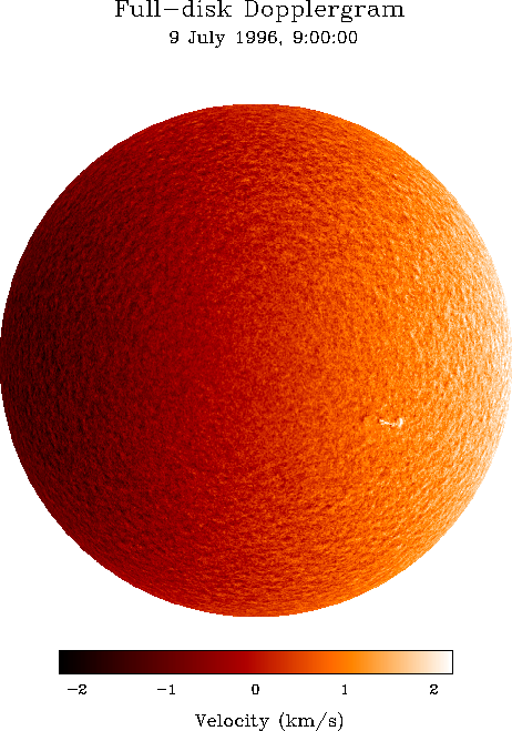 Doppler image of the Sun, showing 5 minute solar oscillations