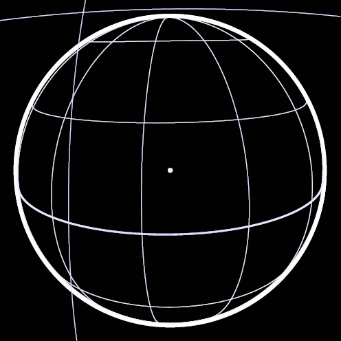 Collapse of a uniform, pressureless sphere to a black hole (GIF movie).