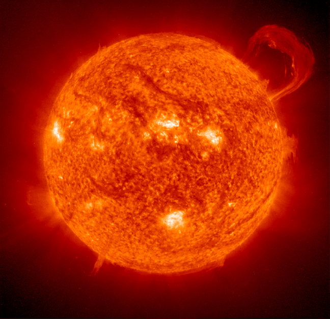 Extreme ultraviolet Soho image of the Sun