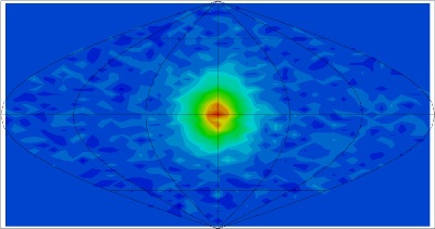 Neutrino image (whole sky, centered on Sun)