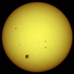 Sun in visible light