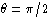 theta = pi/2