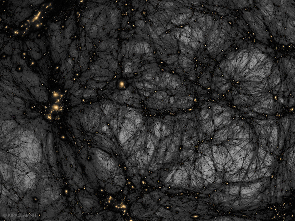 Frame from computer simulation of dark matter