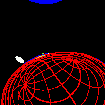 Movie image at 156 degrees past firing, when a second image of the probe appears.