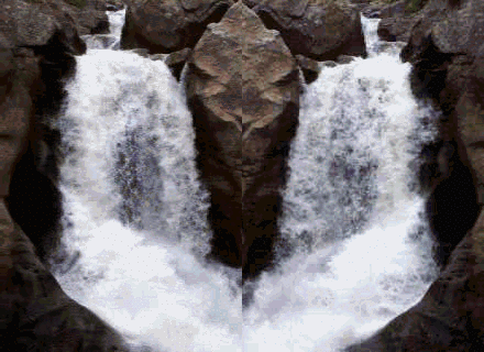 Boulder falls