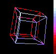 Rotating 4D hypercube (GIF movie).
