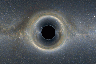 Black Hole silhouetted against the Milky Way